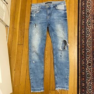 Zara jeans - straight leg with zipper detail